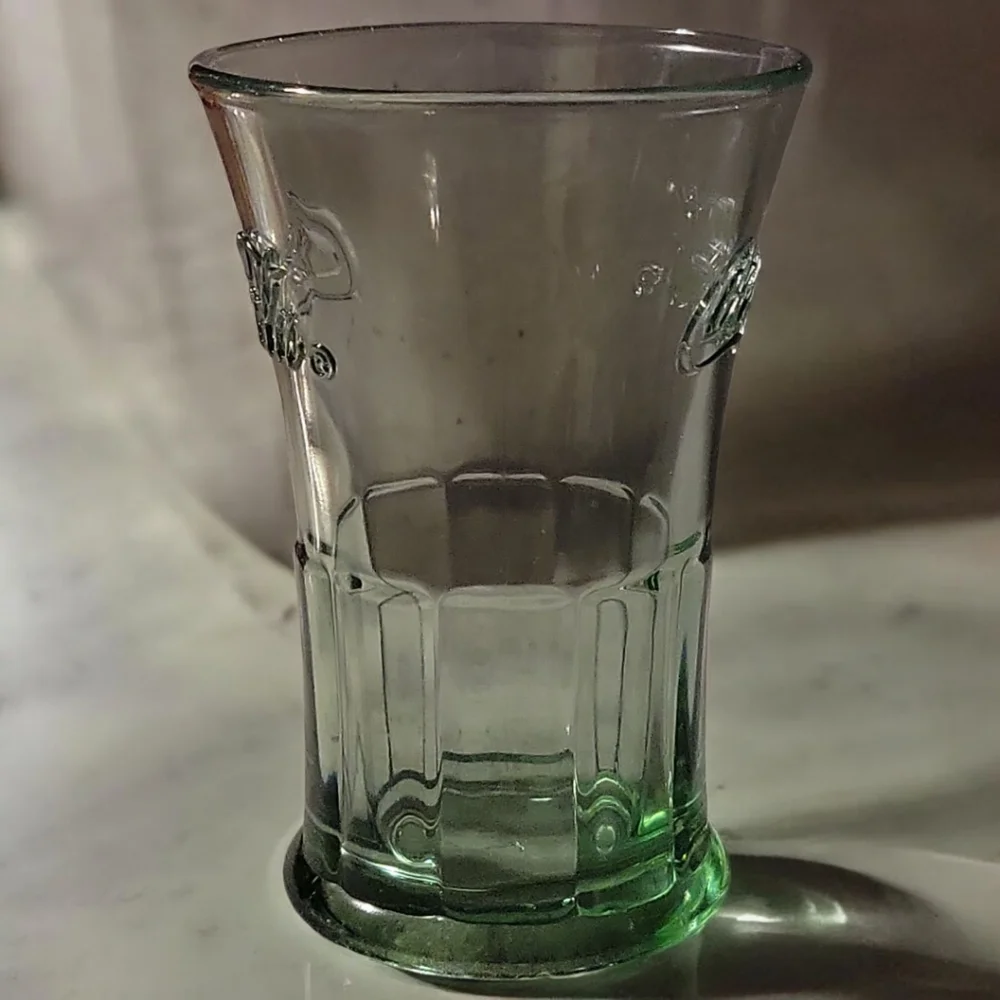 Vtg Coca Cola Coke Libbey Juice Green Mini Glass 4.25